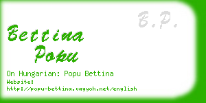 bettina popu business card